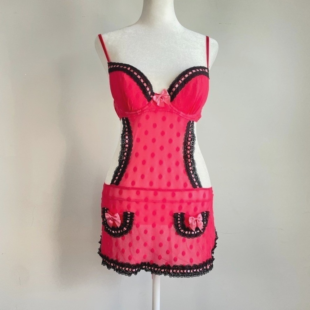 Victorias Secret Sexy Little‎ Thing French Maid Apron Bra 36B Set Coquette Pinup